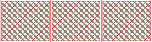 Perforated Steel Shade Screen with Decorative Diamond Patterns