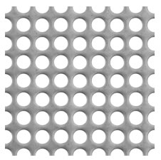 20 Gauge 12 Length 0.1875 Center to Center 304 Stainless Steel Perforated Sheet Finish Annealed Mill Staggered- 0.125 Holes 12 Width Unpolished 0.036 Thickness 