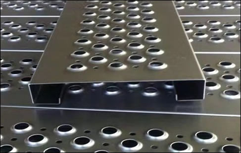 Anti slip dimpled traction grip safety grating HDG finish 350mm x 12.1m