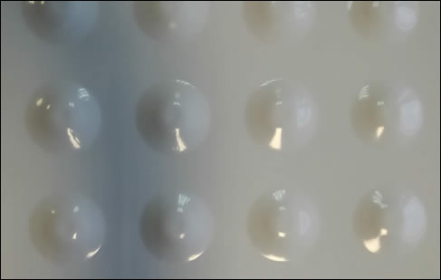 Circular bump pattern embossed steel plate 104x54inch