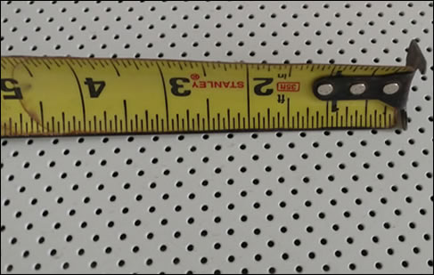 White coated perforated metallic acoustic panels