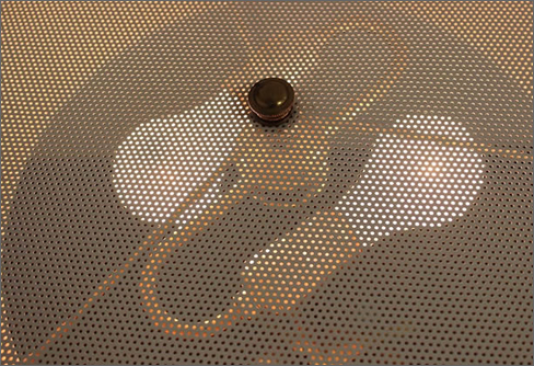Disc perforated sheet for light diffusing