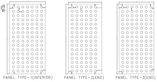 Perforated panels produced with the perforated metal punching machine